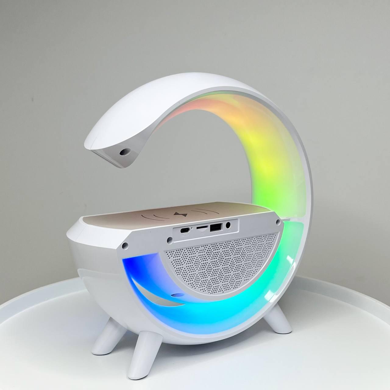 Нічник з годинником BT-3401 RGB Rainbow Light з бездротовою зарядкою 15 W та Bluetooth колонкою (100355) - фото 2