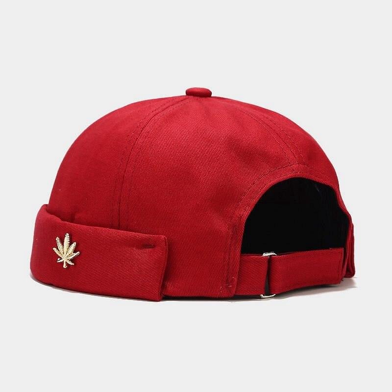 Шапка-бини мужская OOMKINGLI Gegeen Fashion хлопок One Size 54-60 см регулируемая Бордовый