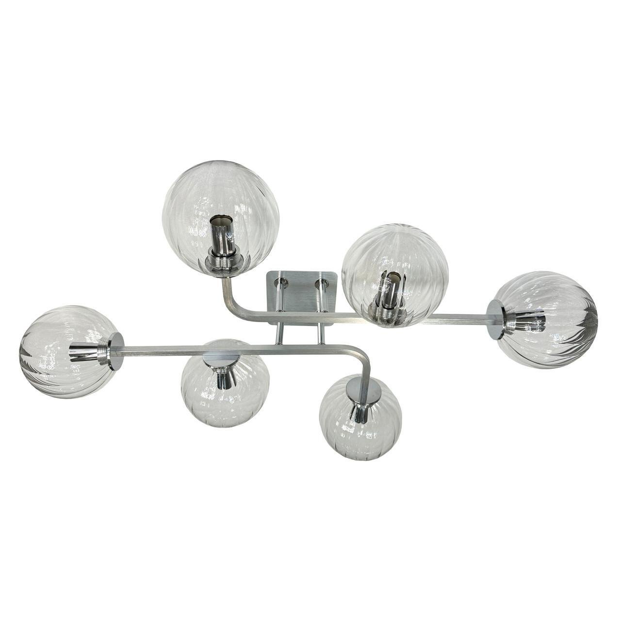 Потолочная люстра Прометей на 6 плафонов Хром (P9-1098/6 HR)