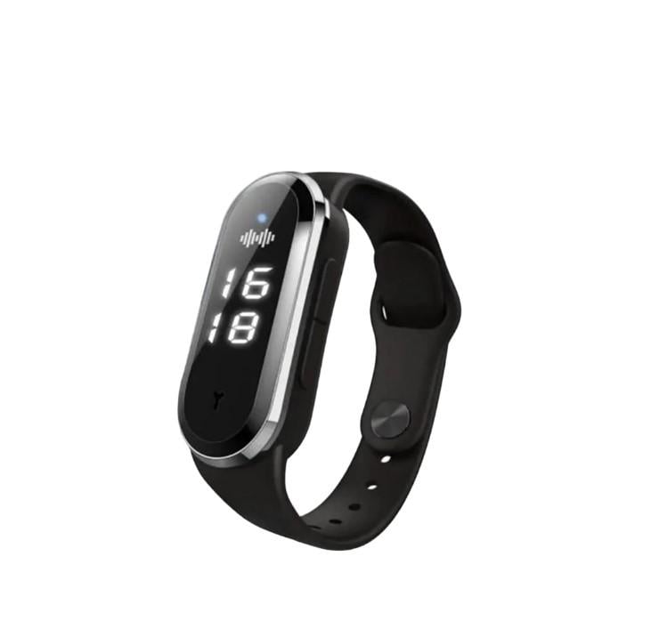 Браслет для отпугивания комаров ультразвуковой M21 PRO с функцией часов/шагомера и термометра Черный (2164658866) - фото 1