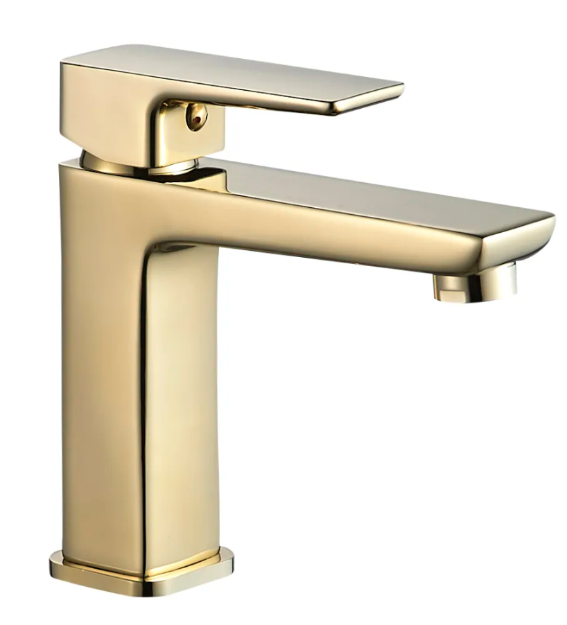 Смеситель для умывальника CUBO REA ORIX GOLD REA-B6163 однорычажный Золотой (141738)