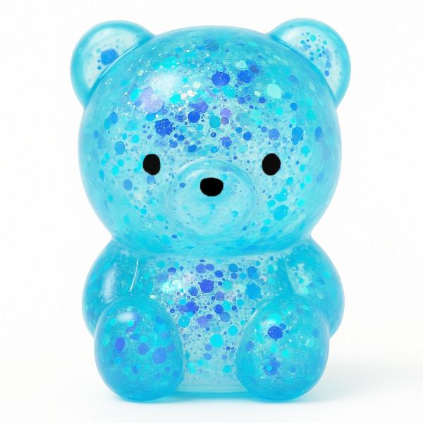 Игрушка антистресс Мишка с блестками 5,5 см Голубой (26568315) Игрушка антистресс Мишка с блестками 5,5 см Голубой (26568315)