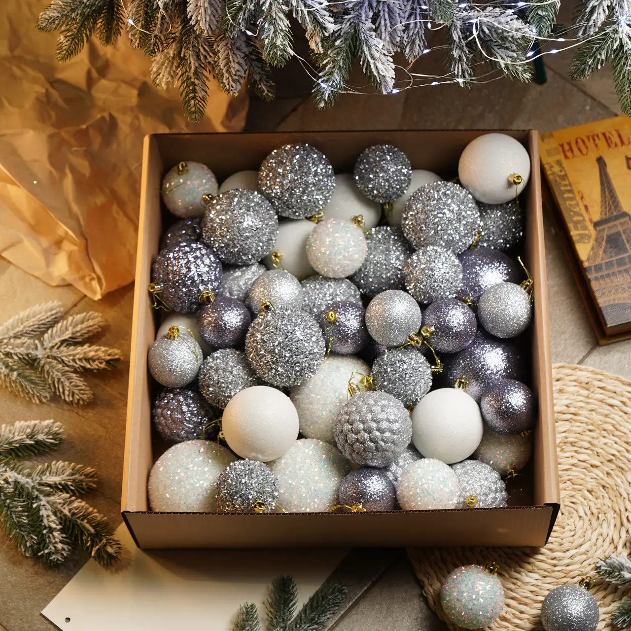Набір куль новорічних Блиск 40 шт. Срібний (Блиск сріб.) - фото 2 Набір куль новорічних Блиск 40 шт. Срібний (Блиск сріб.) - фото 2