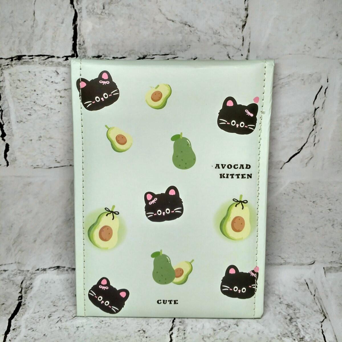 Зеркало косметическое настольное раскладное Котик 21х15 см Зеленый (1214505-1)