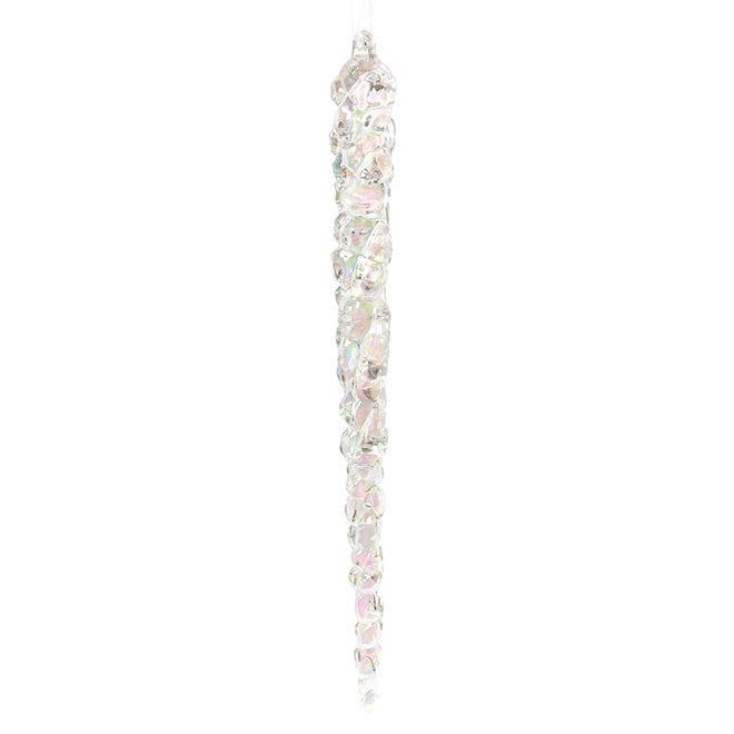 Подвеска новогодняя Flora Сосулька акриловая 23 см (13289)