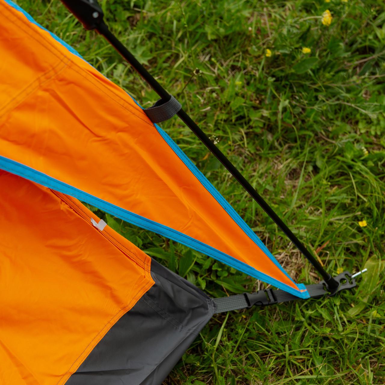 Палатка автоматическая на 2-4 человека двухслойная 200х230х130 см Оранжевый (25743154) - фото 7