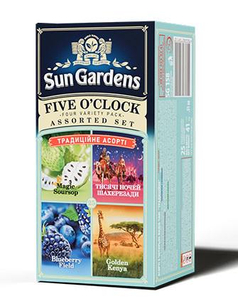 Чай чорно-зелений Sun Gardens Five o'clock Assorted set, 39 г (25 ф/п) - фото 2 Чай чорно-зелений Sun Gardens Five o'clock Assorted set, 39 г (25 ф/п) - фото 2
