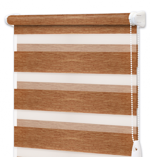 Рулонная штора День-Ночь Wenster Magic DN 306 85х220 см открытого типа Льняной Коричневый (в658320056)