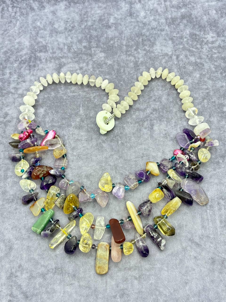 Бусы самоцветы 60 см Разноцветный (10189)