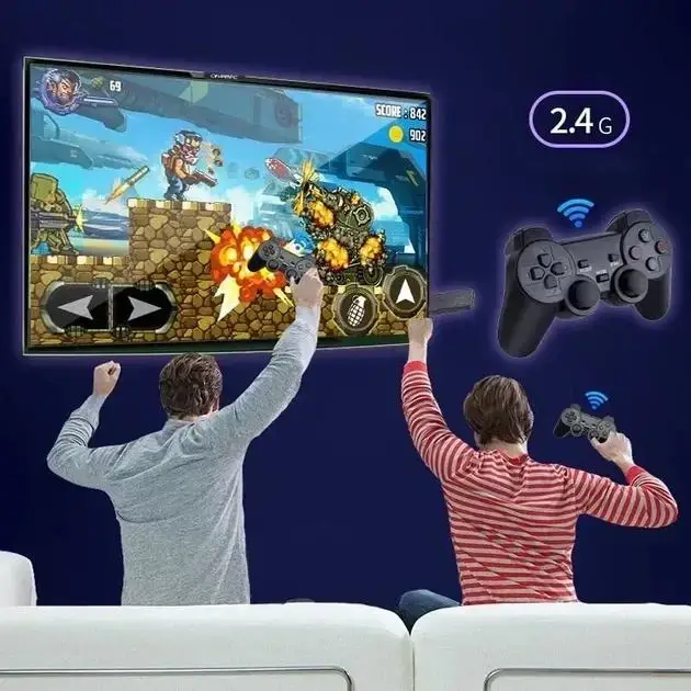 Игровая приставка M8 Data Frog Y3 Lite Game Stick 4K HDMI и 2 беспроводных геймпада 64 ГБ - фото 4