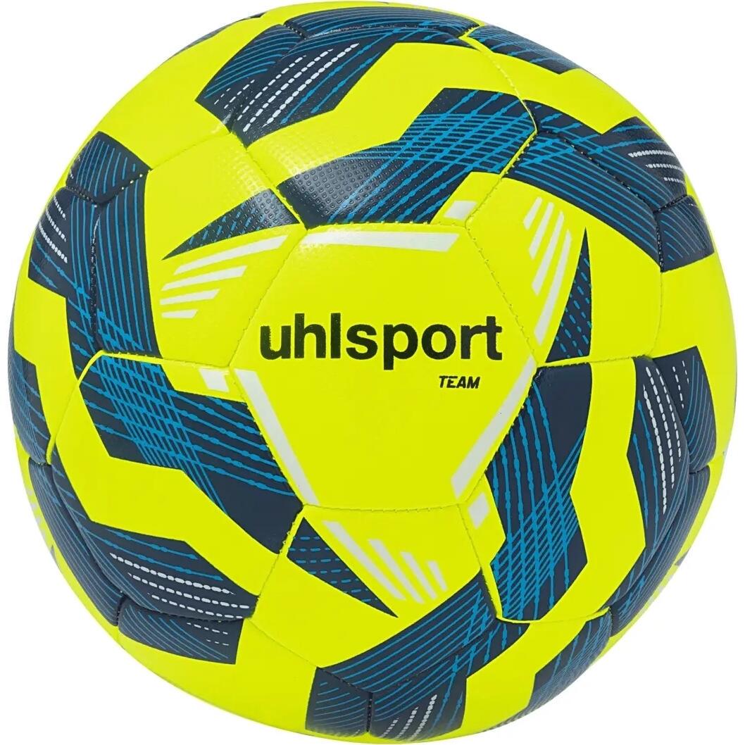 Футбольный мяч Uhlsport TEAM лимонно-темно-синий Размер 4 1001775 04