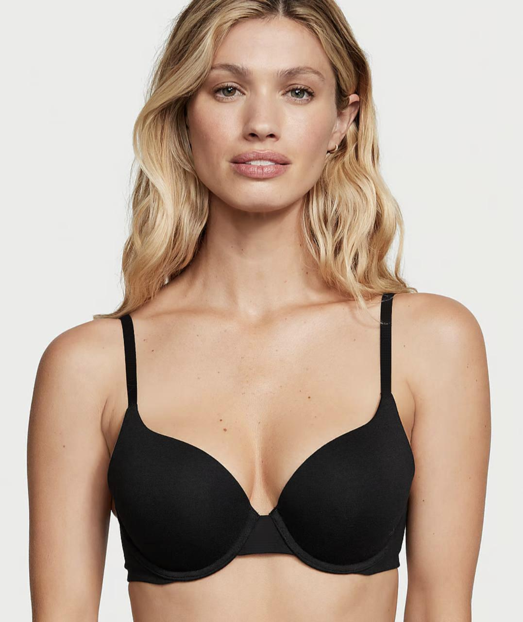 Бюстгальтер без пуш ап Victoria's Secret Lightly Lined Demi Bra 85С Чорний (20201363)