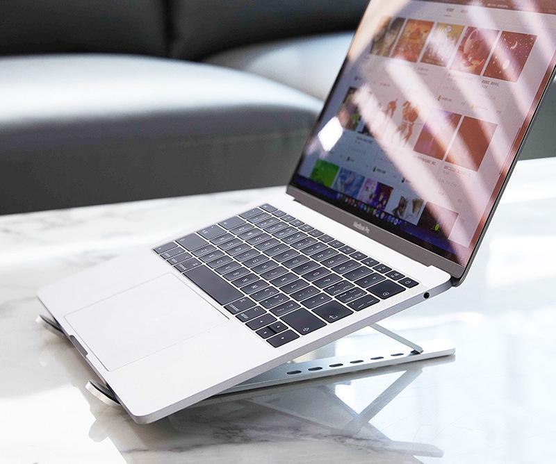 Подставка для ноутбука Xo C49 Mac Book складная металл с чехлом - фото 5