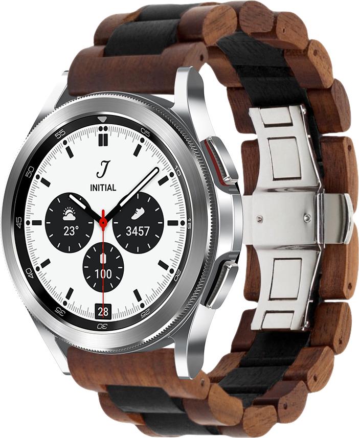 Ремешок деревянный WoodLock для Galaxy Watch 4 Classic 42 мм Black/Brown (28276-26) Ремешок деревянный WoodLock для Galaxy Watch 4 Classic 42 мм Black/Brown (28276-26)