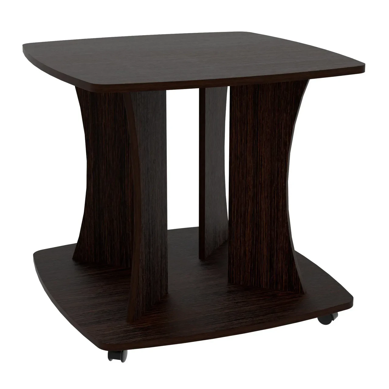 Стіл журнальний з коліщатками Kontinent Kvant 65х65х55 см Венге Магія (53231978) Стіл журнальний з коліщатками Kontinent Kvant 65х65х55 см Венге Магія (53231978)