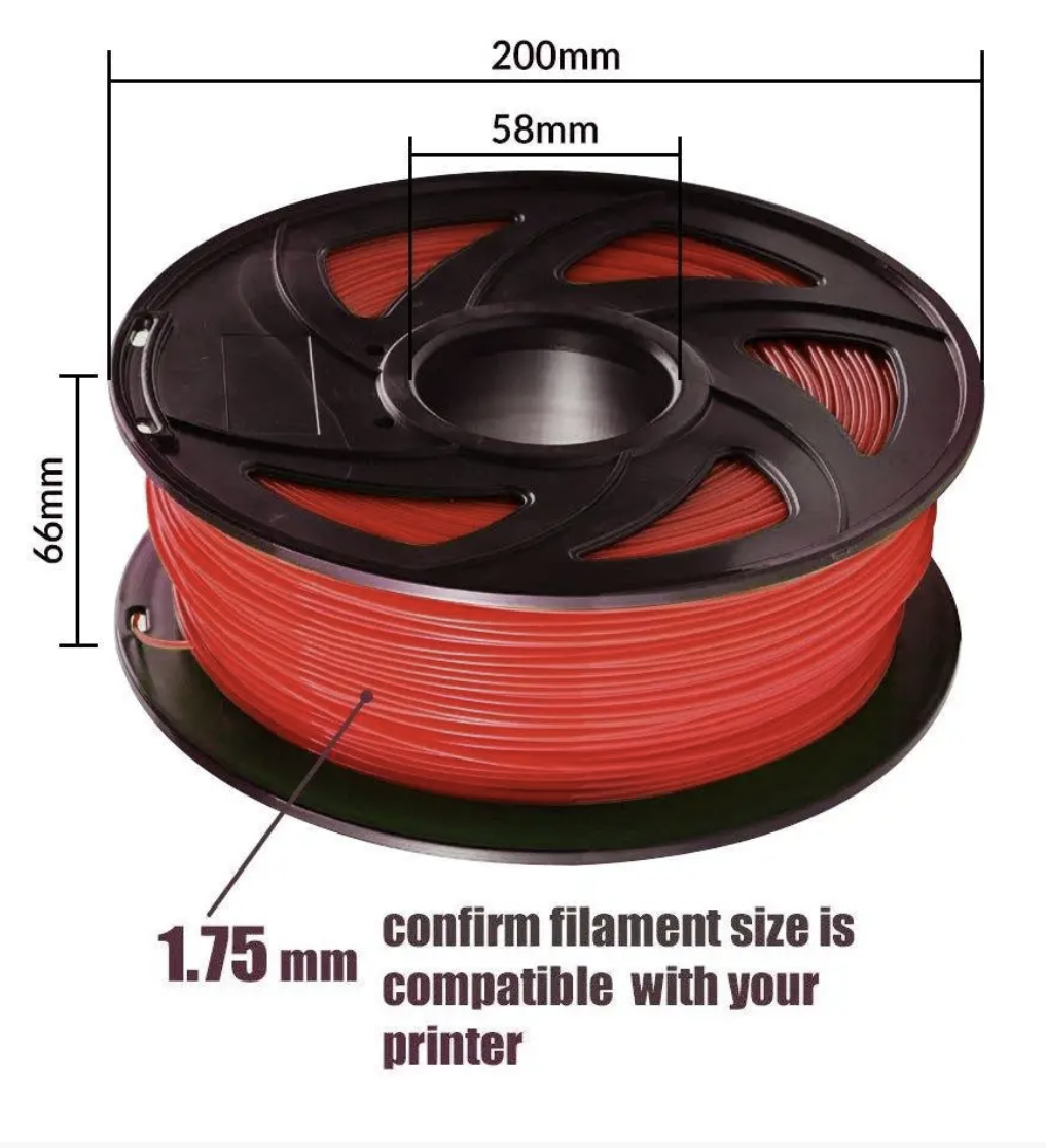 Пластик для 3D-принтера PLA PLUS 1,75 мм 1 кг Червоний (UA3D329-Red) - фото 2