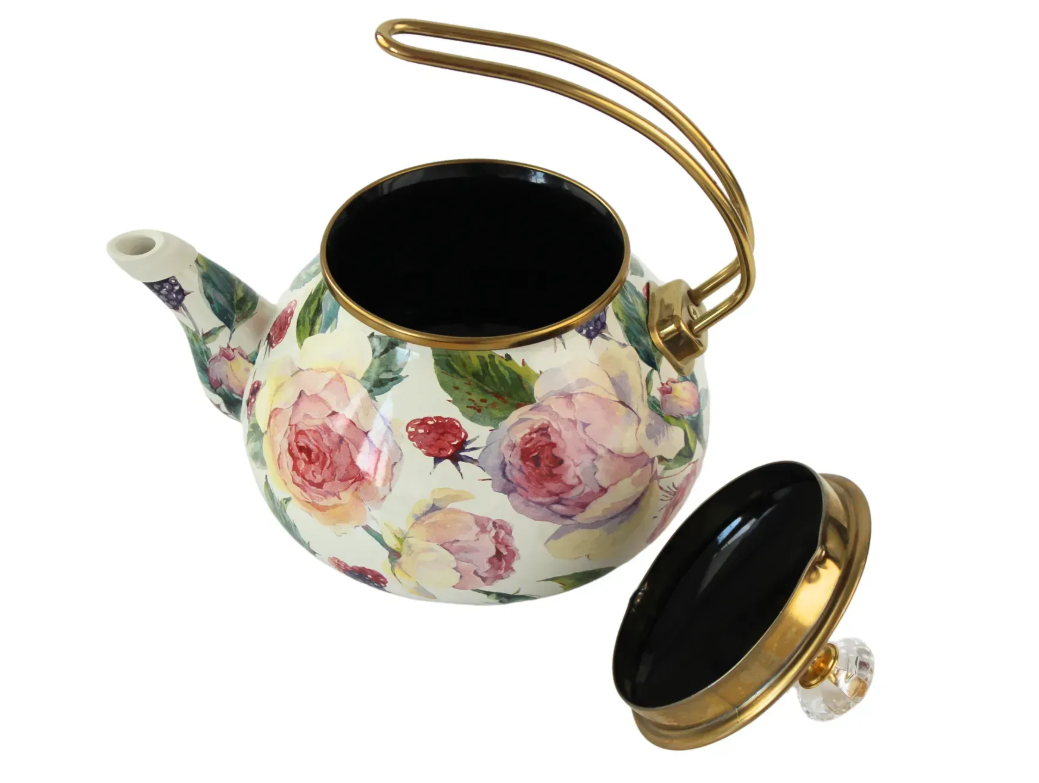 Чайник эмалированный PEONY Elmani с крышкой 2,2 л - фото 4