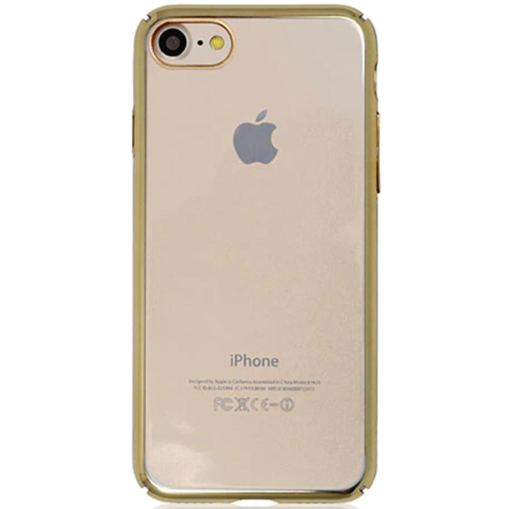 Прозрачный чехол накладка JustMust Decor III for iPhone 7/8/SE, Gold