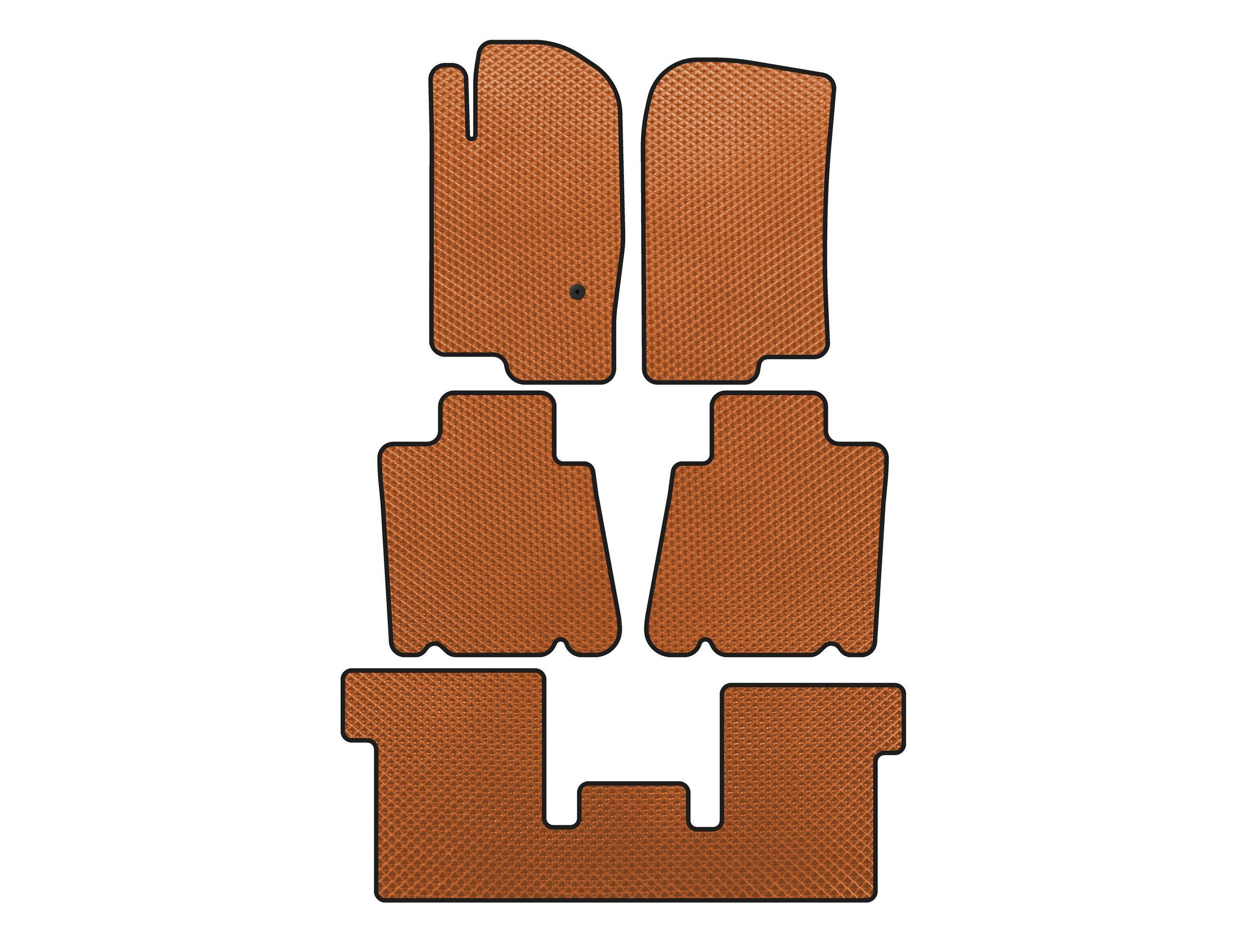 Коврики Digital Designs EVA этилвинилацетат 3 ряда для Ford Explorer 2001-2005 гг. Оранжевый