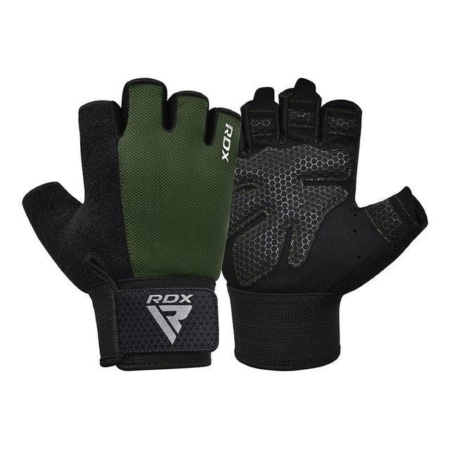 Перчатки для фитнеса RDX W1 Half Army Plus XL Green - фото 2