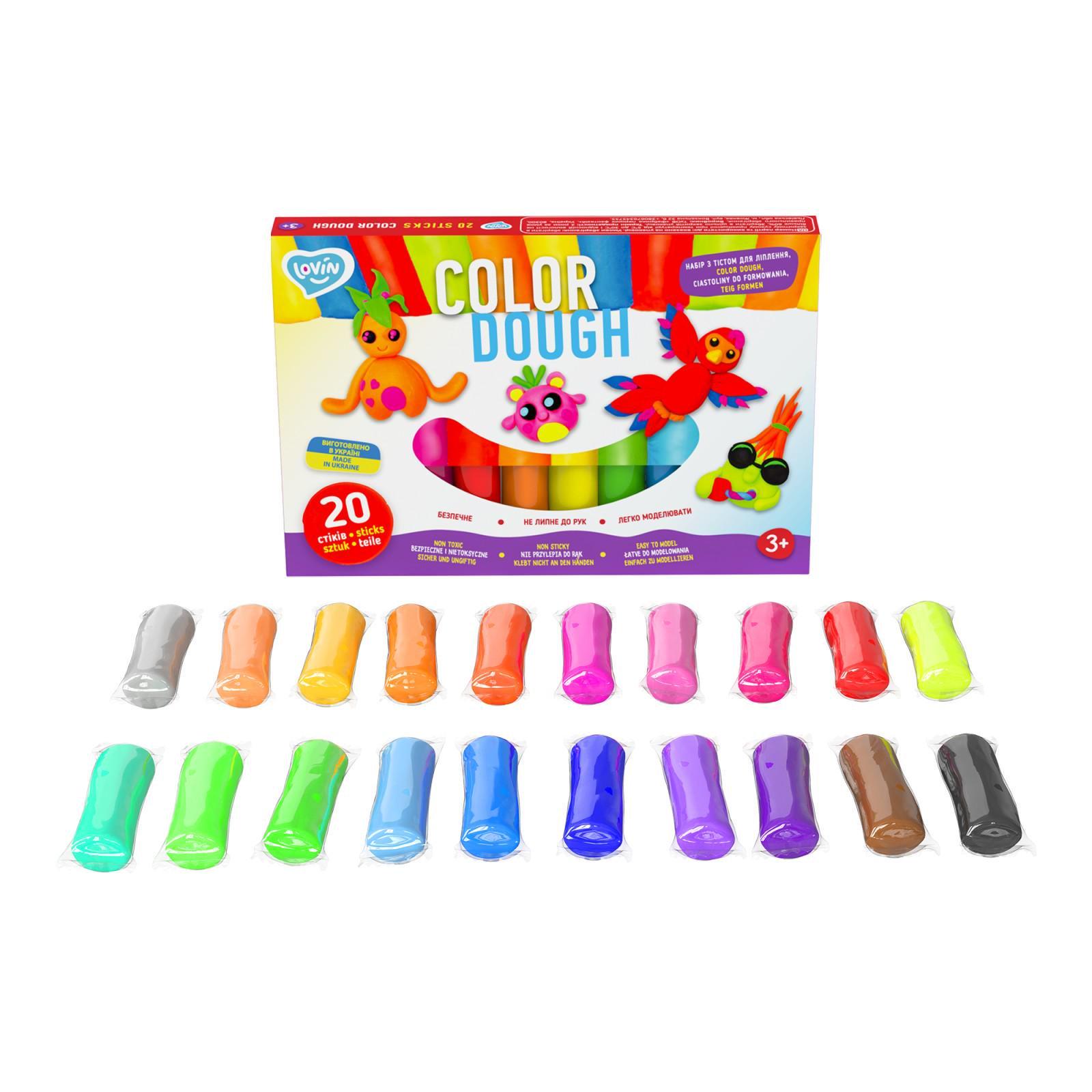 Набір для ліплення з тістом Lovin ОКТО 20 стіків color dough (MTT-167126)