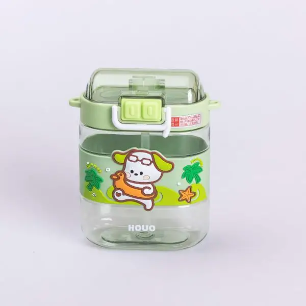 Пляшка для води дитяча Hello Summer з ремінцем 560 мл Оливковий (HP-14-36GR) - фото 2