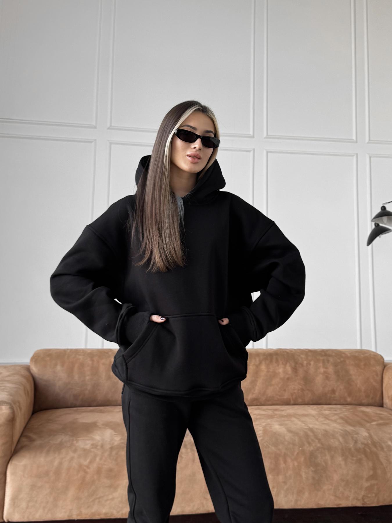 Кофта женская Over зимняя флисовая XL Черный (26320/4)