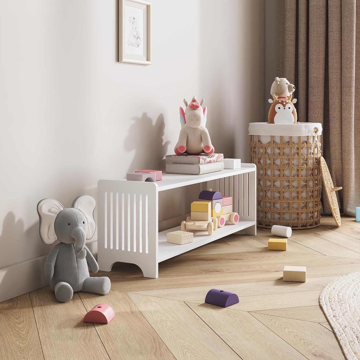 Поличка дитяча Tekstura PonPon Long S 106х30х40 см Білий (280426016)