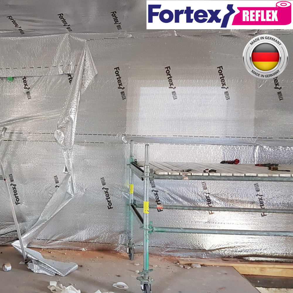 Плівка пароізоляційна Fortex Reflex армована 1,5 м x 50 м 75 м2 90 г/м2 (340011) - фото 11