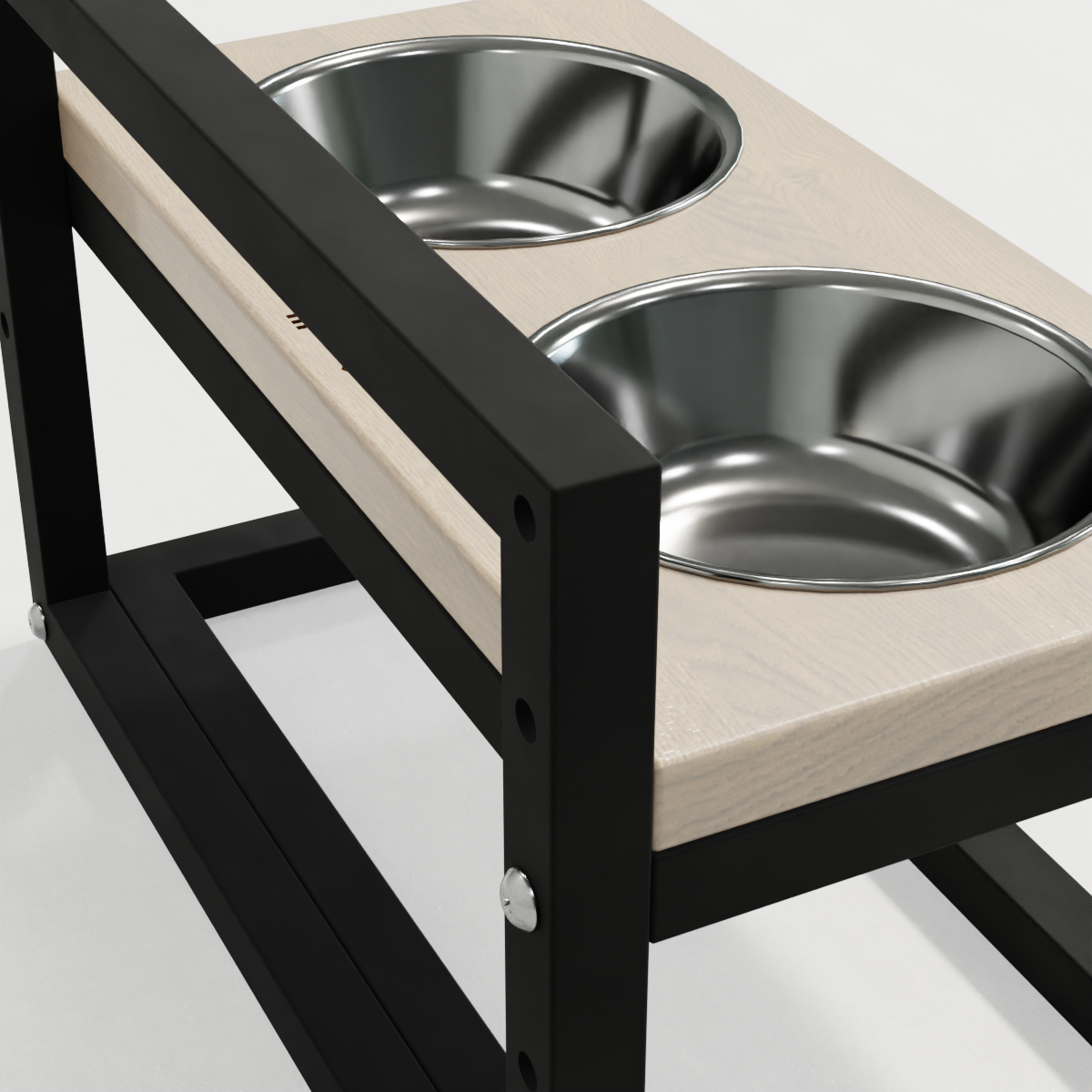 Миски на регулируемой подставке для маленьких собак Hollky Flex S 2х0,45 л (FS-422523-BLWH) - фото 3