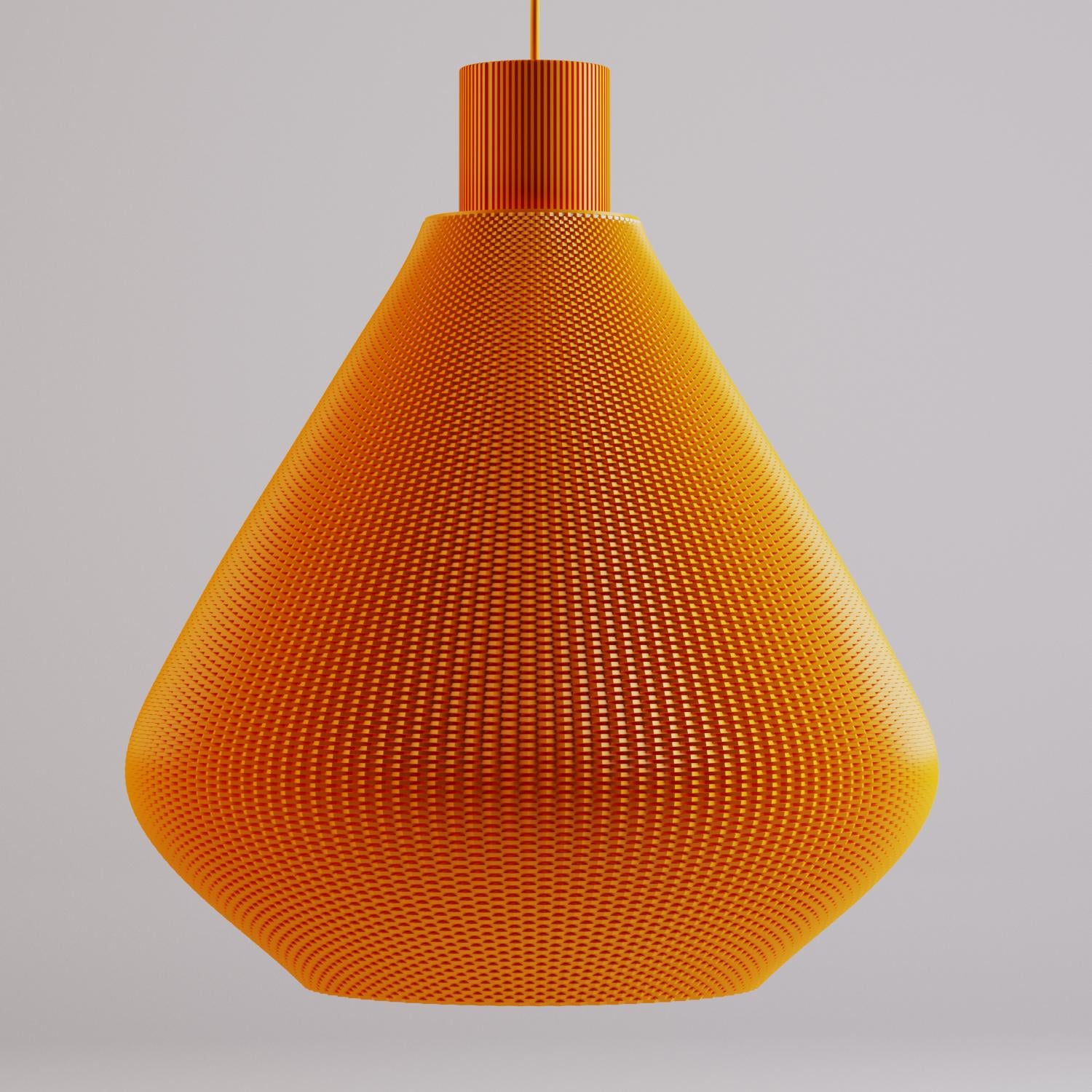 Подвесная лампа текстурированная Elysian Kete Modern Оранжевый (EL-00025)