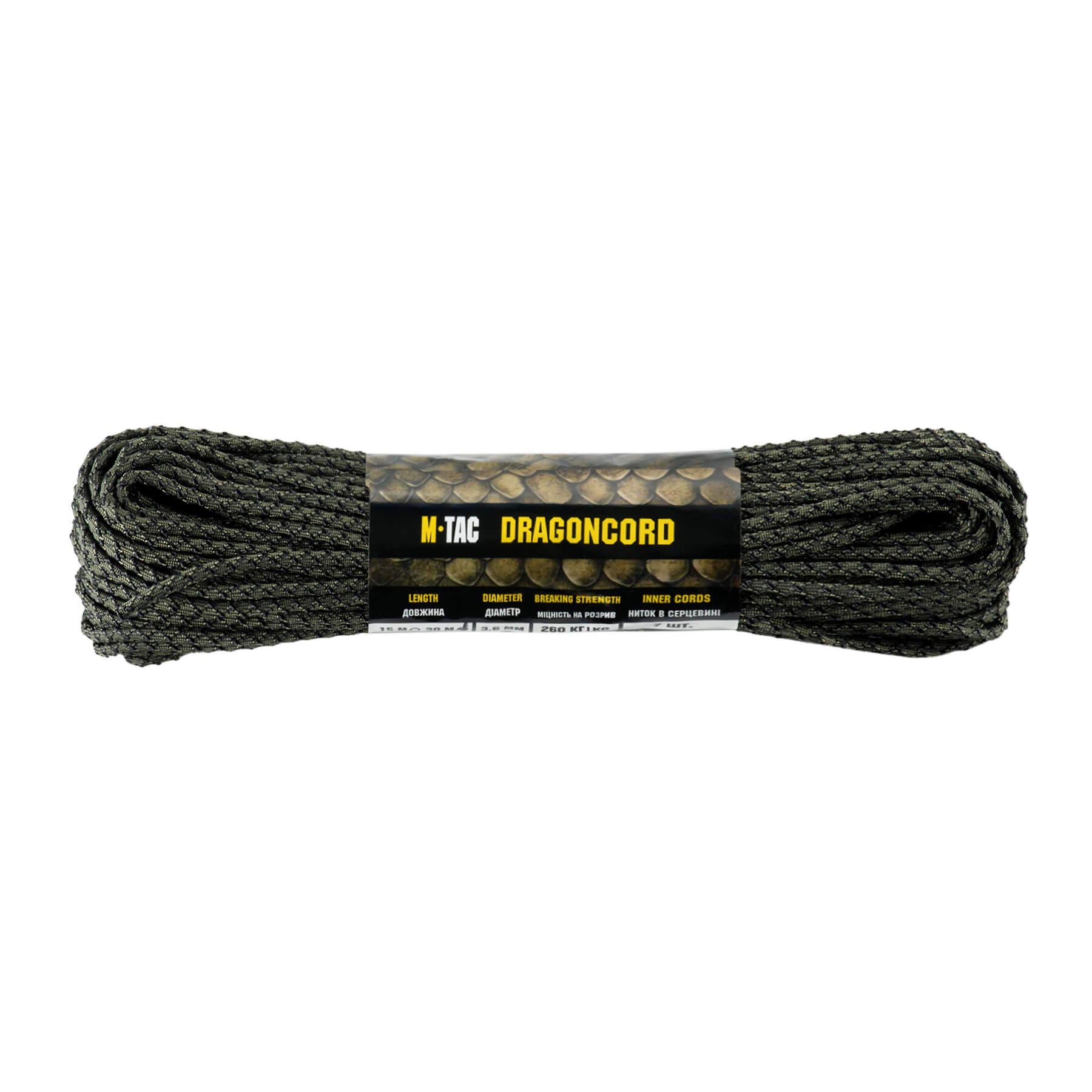 Паракорд M-Tac Dragon Cord 30 м Ranger Green/Black