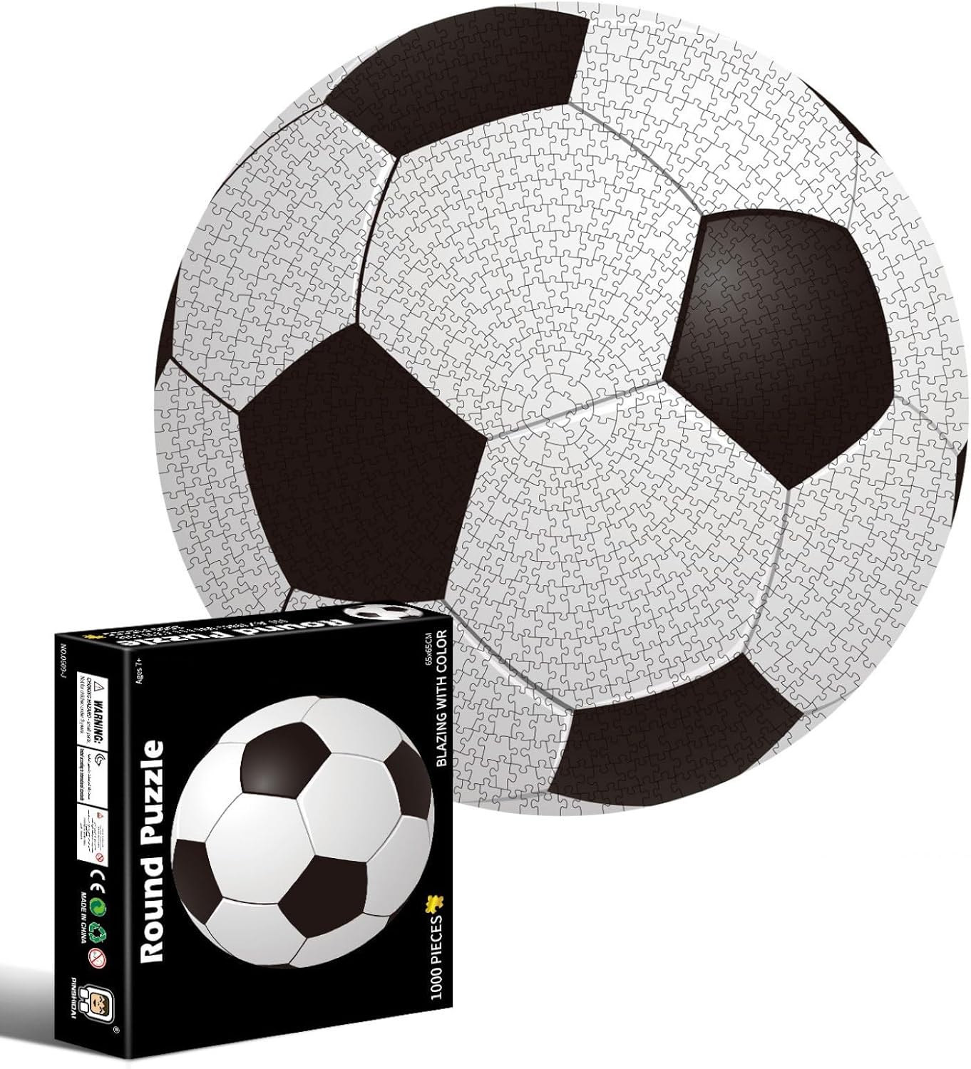 Пазли круглі Футбольний м'яч 1000 ел. d 65 см (135)