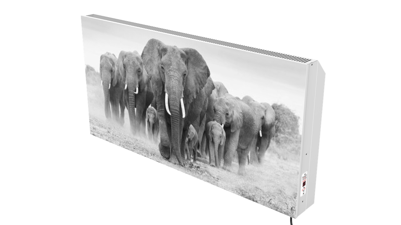 Обігрівач керамічний конвекційний Smart Install Model S 100 з терморегулятором/електронне управління метал 20 м2 Білий (MODEL SP 100)