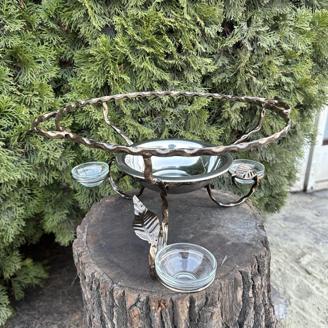 Садж для м'яса Metalzavod 36см з 3 соусницями 42х41х35 см (SADG-36-3S) - фото 5