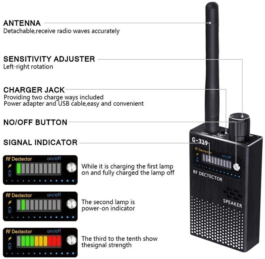 Детектор жучков и видеокамер Protect G319 профессиональный - фото 11 Детектор жучков и видеокамер Protect G319 профессиональный - фото 11