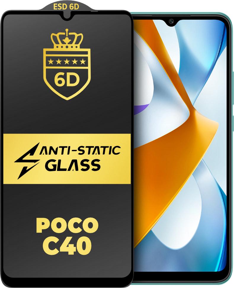 Стекло защитное 6D Anti-Static Xiaomi Poco C40 Glass Shield (33228)