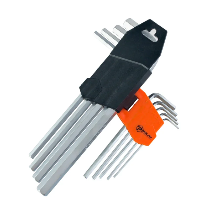 Набір шестигранних Г-подібних подовжених ключів Polax 9 пр. 1,5-10 мм Cr-V (25-006) - фото 2 Набір шестигранних Г-подібних подовжених ключів Polax 9 пр. 1,5-10 мм Cr-V (25-006) - фото 2