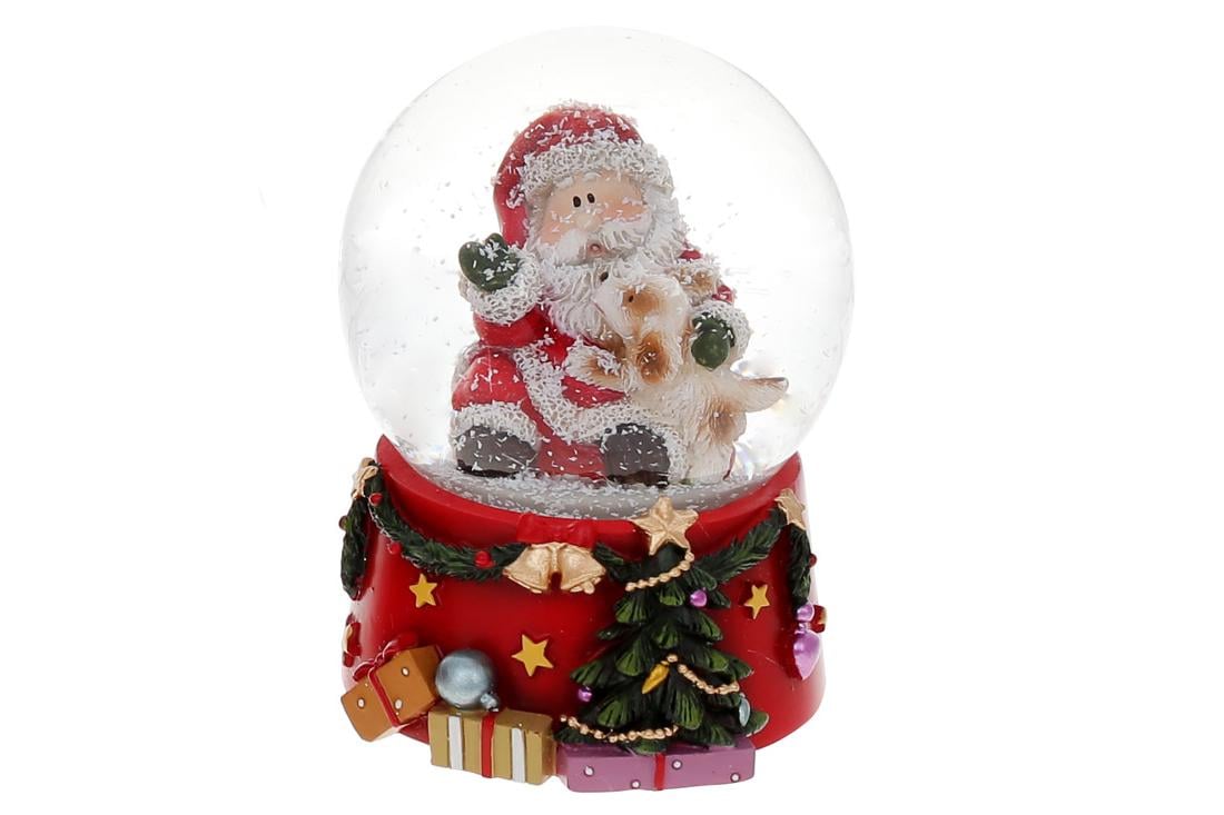 Декоративный водяной шар Гранд Презент Санта с собакой 9 см (559-558)