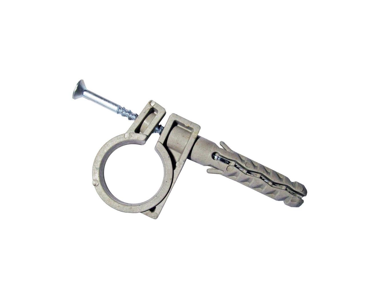 Обойма для труб и кабеля Polax D18-20 с ударным шурупом 50 шт. (37-074)