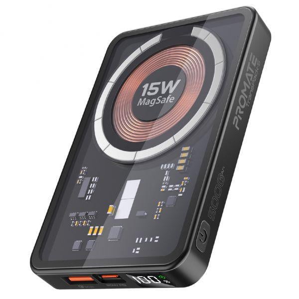 Повербанк Promate TransPack-5 5000 mAh 22,5W Black (transpack-5.Black)