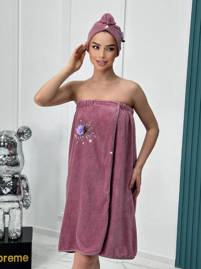 Комплект полотенец микрофибра 80х140 см Фиолетовый (Д-novo-f-sauna-003) - фото 4 Комплект полотенец микрофибра 80х140 см Фиолетовый (Д-novo-f-sauna-003) - фото 4