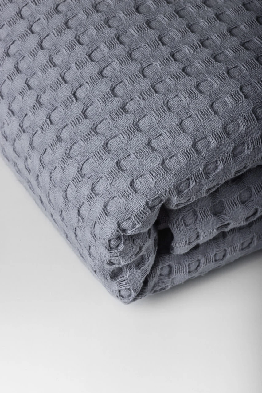 Плед вафельный HYGG семейный 230х250 см Светло-серый (311194) - фото 3