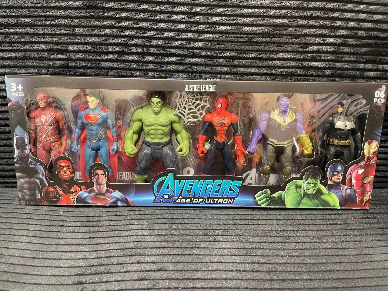 ᐉ Набор фигурок Marvel Бэтмен/Флэш/Человек/Паук/Халк/Капитан