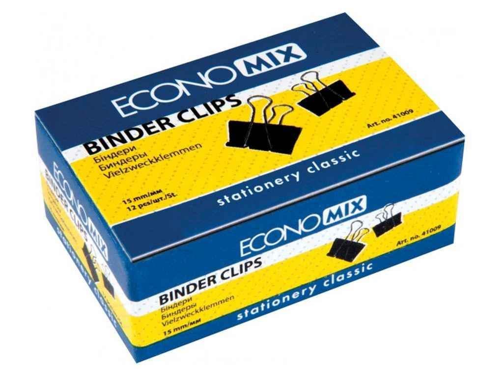 Биндери Economix для бумаги 15 мм 12 шт. (E41009)