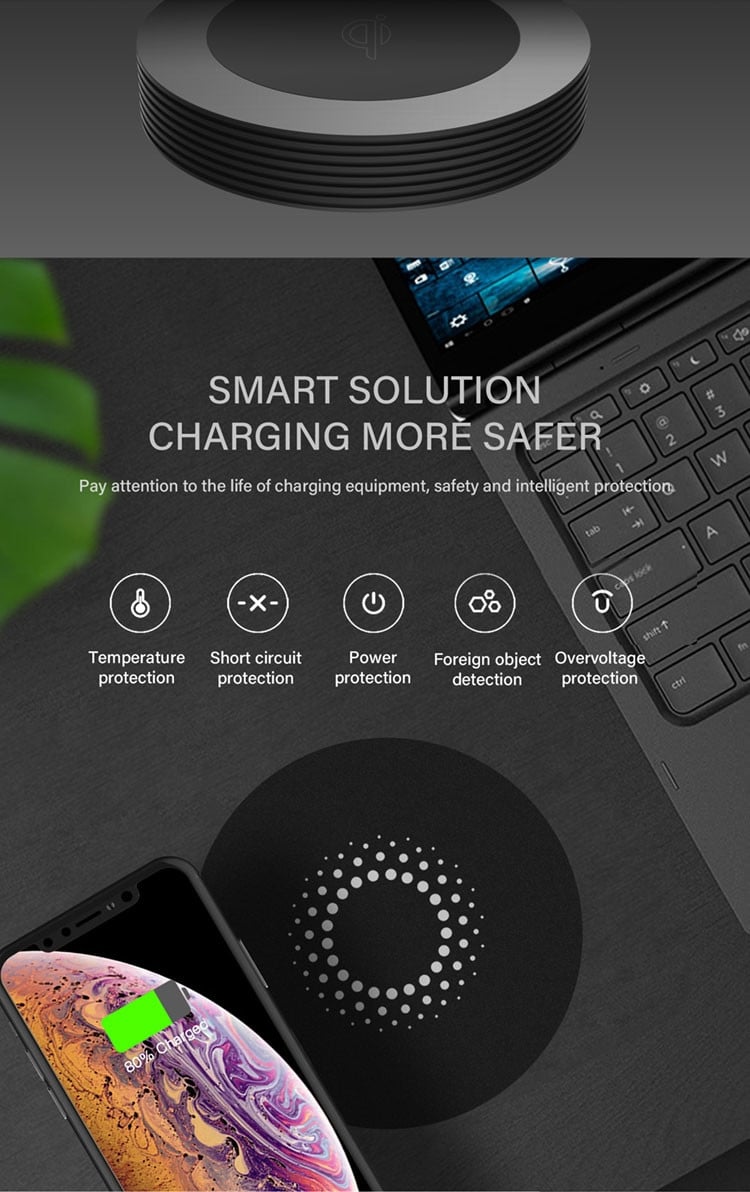 Пристрій бездротовий зарядний Qi LONG-DISTANSE WIRELESS CHARGER прихований (ML2020) - фото 4