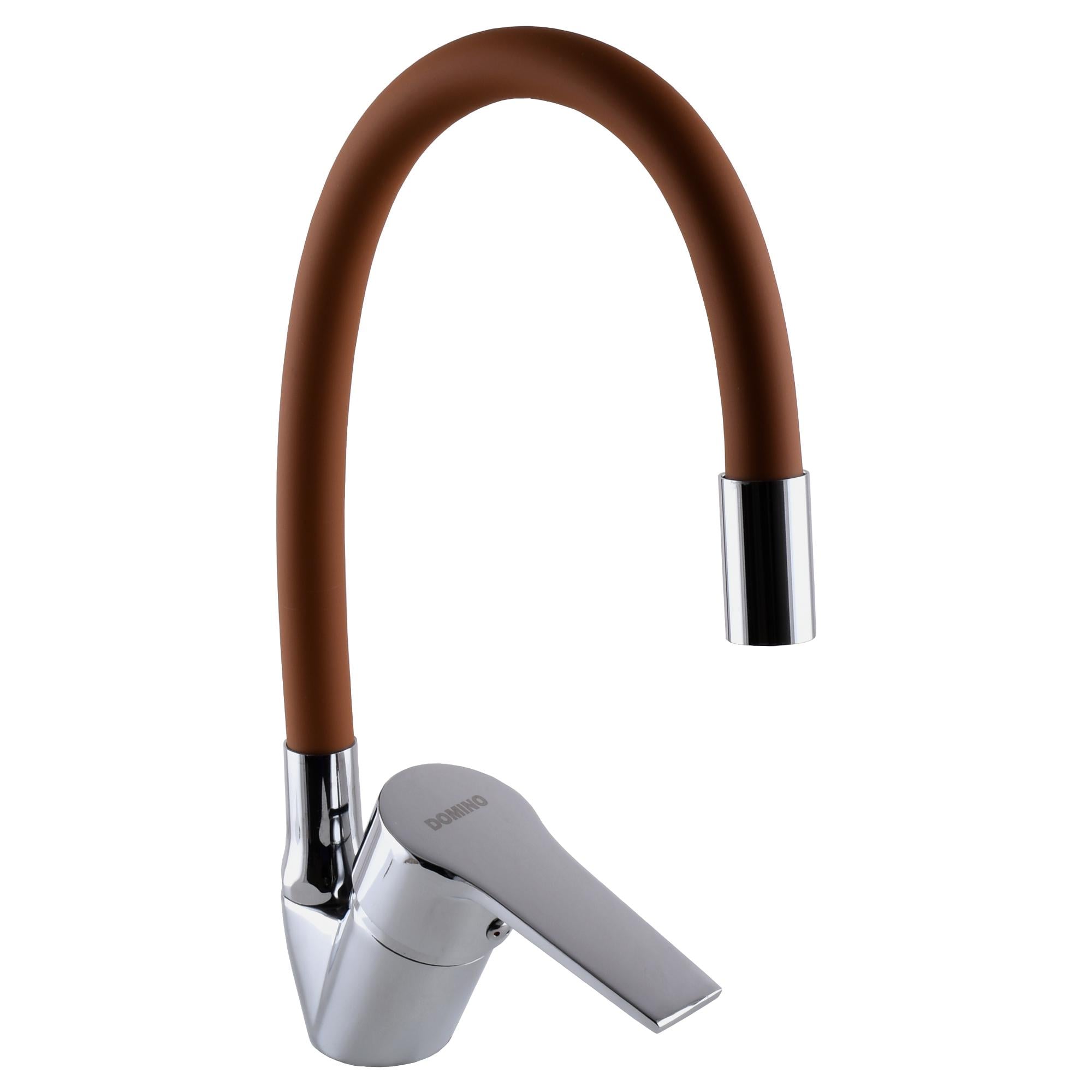 Смеситель для кухни DOMINO BLITZ DBC-203SLR-Brown 000020084 с гибким изливом Коричневый (108208)