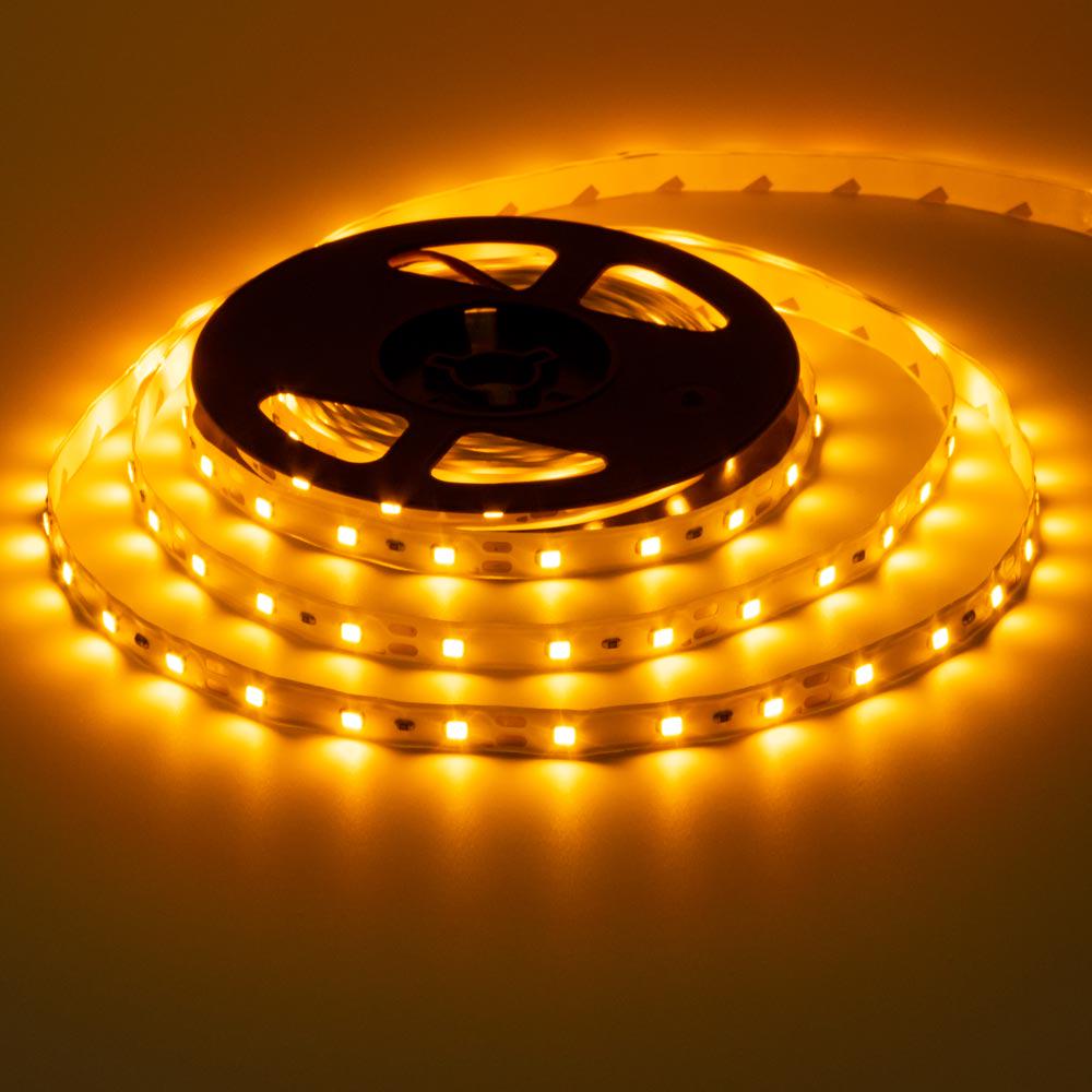 Світлодіодна стрічка MTK 300Y3528-12 12V SMD2835 60LED/м IP20 4,8W/м 5 м Жовтий (1012038)
