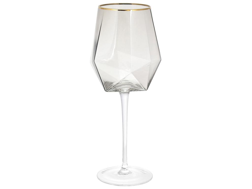 Келих для червоного вина з золотим кантом Clio 670 мл Димчастий Сірий (BDI-579-221) - фото 1 Келих для червоного вина з золотим кантом Clio 670 мл Димчастий Сірий (BDI-579-221) - фото 1