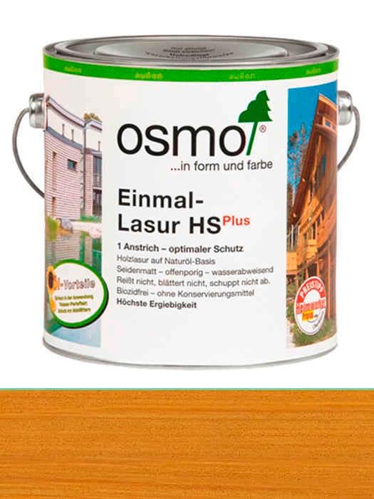 Лазурь Einmal-Lasur Hs Osmo однослойная для всех видов деревянных поверхностей 2,5 л 9206 Светлый дуб - фото 1